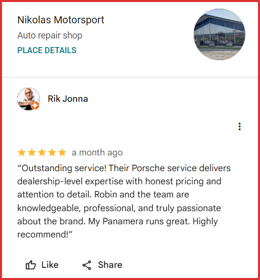 Review of Nikolas Motorsport By Rik Jonna